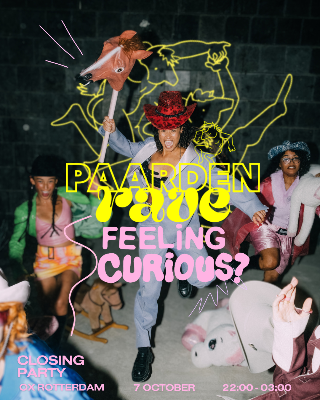 Closing Party - Feeling Curious? x Paardenrave - フライヤー表
