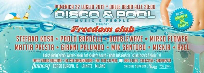 Freedom Club - Disco & Pool - Página frontal