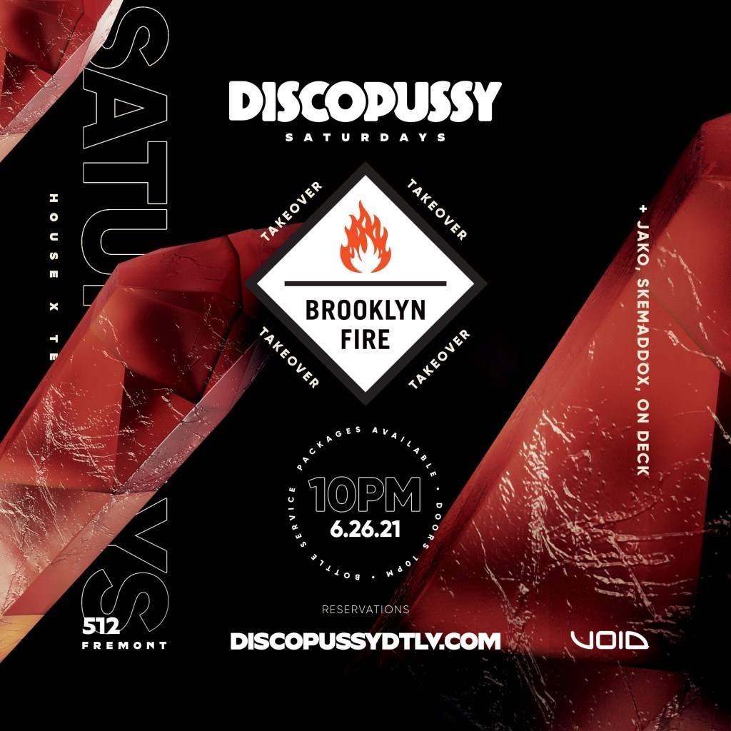 ⚡️DISCOPUSSY Saturdays with Brooklyn Fire Records (Takeover) - フライヤー表