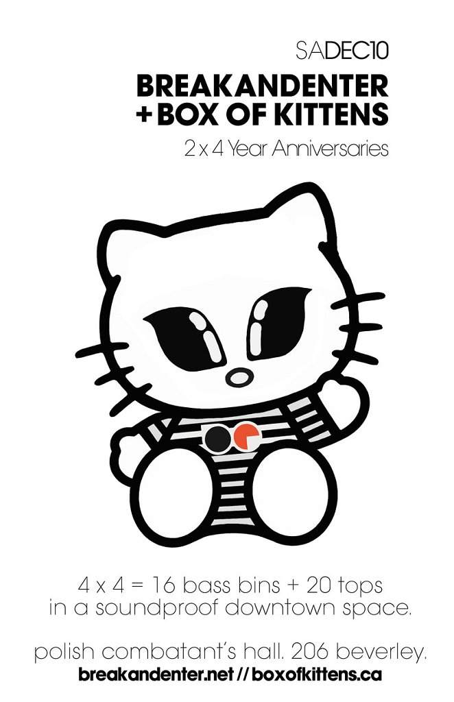 Box Of Kittens and Breakandenter = 2 X 4 Year Anniversaries - フライヤー表