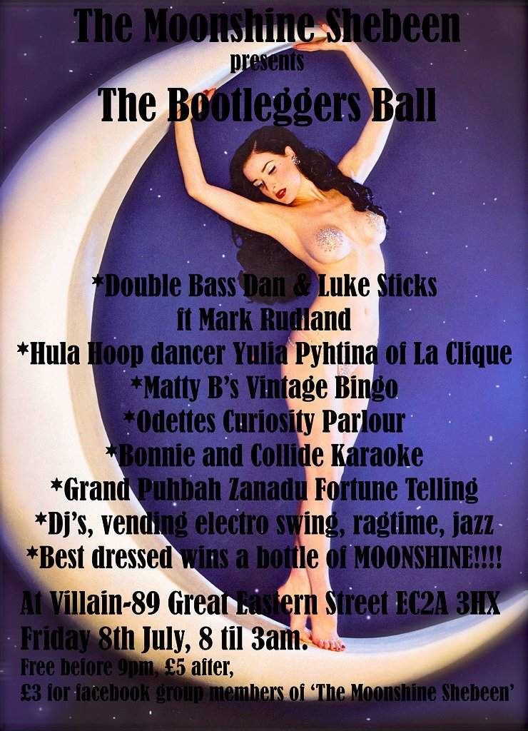 The Moonshine Shebeen presents The Bootleggers Ball - Página frontal
