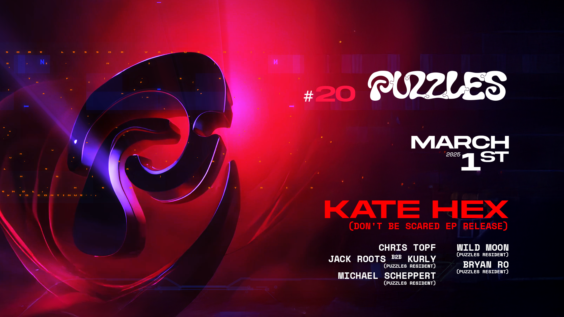 Puzzles #20 feat. Kate Hex at TBA - Marrickville Location - TBA Per ...