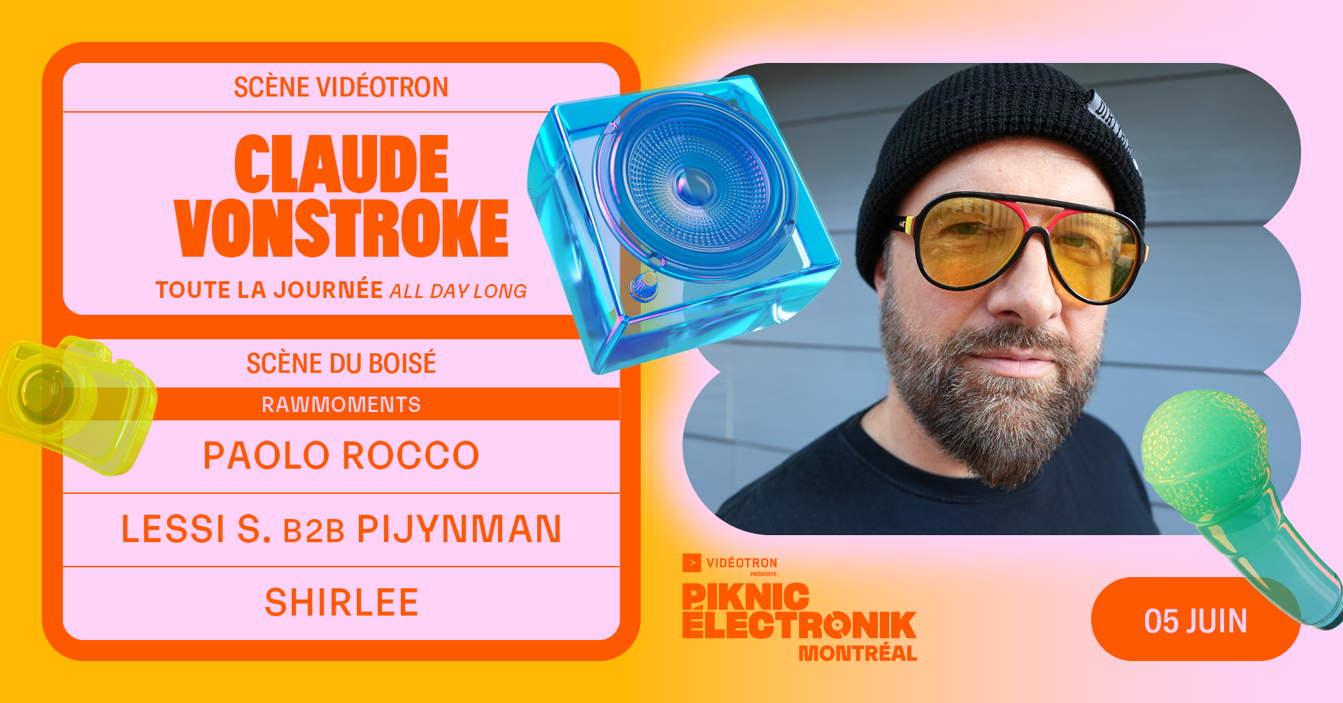 Piknic Électronik MTL #4: Claude VonStroke (All Day Long) / RAWMoments - Página frontal