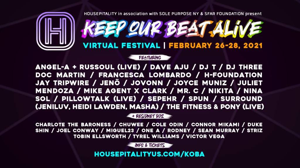 Housepitality: Keep Our Beat Alive - Virtual Festival - Página frontal