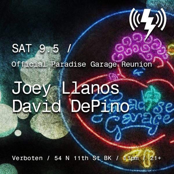 Official Paradise Garage Reunion: Joey Llanos & David Depino - Página frontal