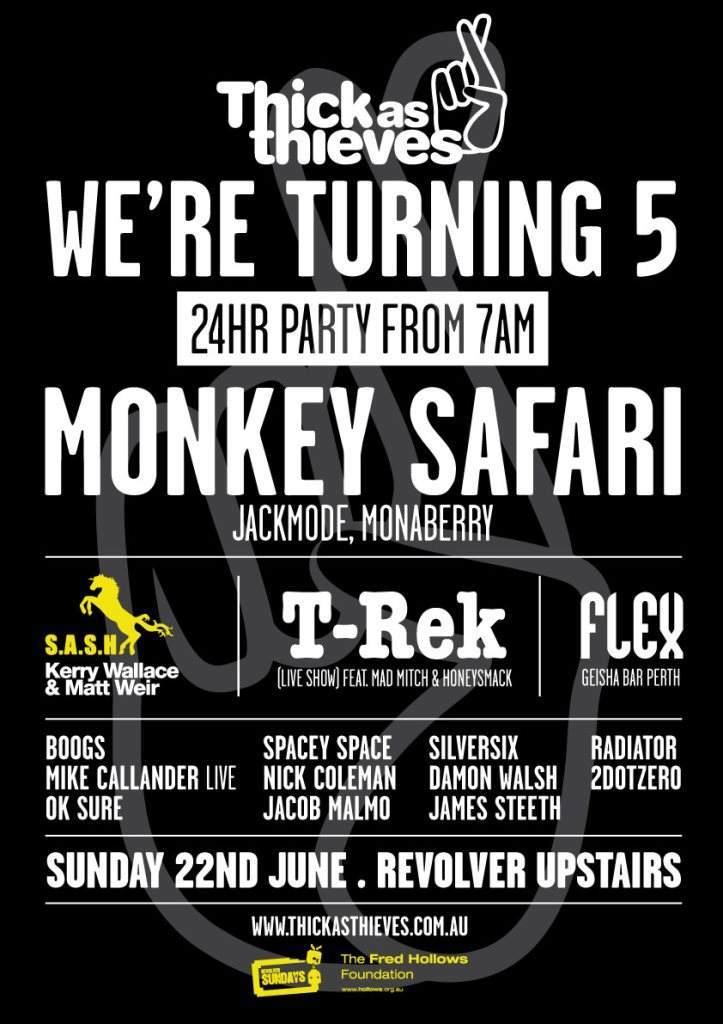 We're Turning 5 feat. Monkey Safari - Página frontal
