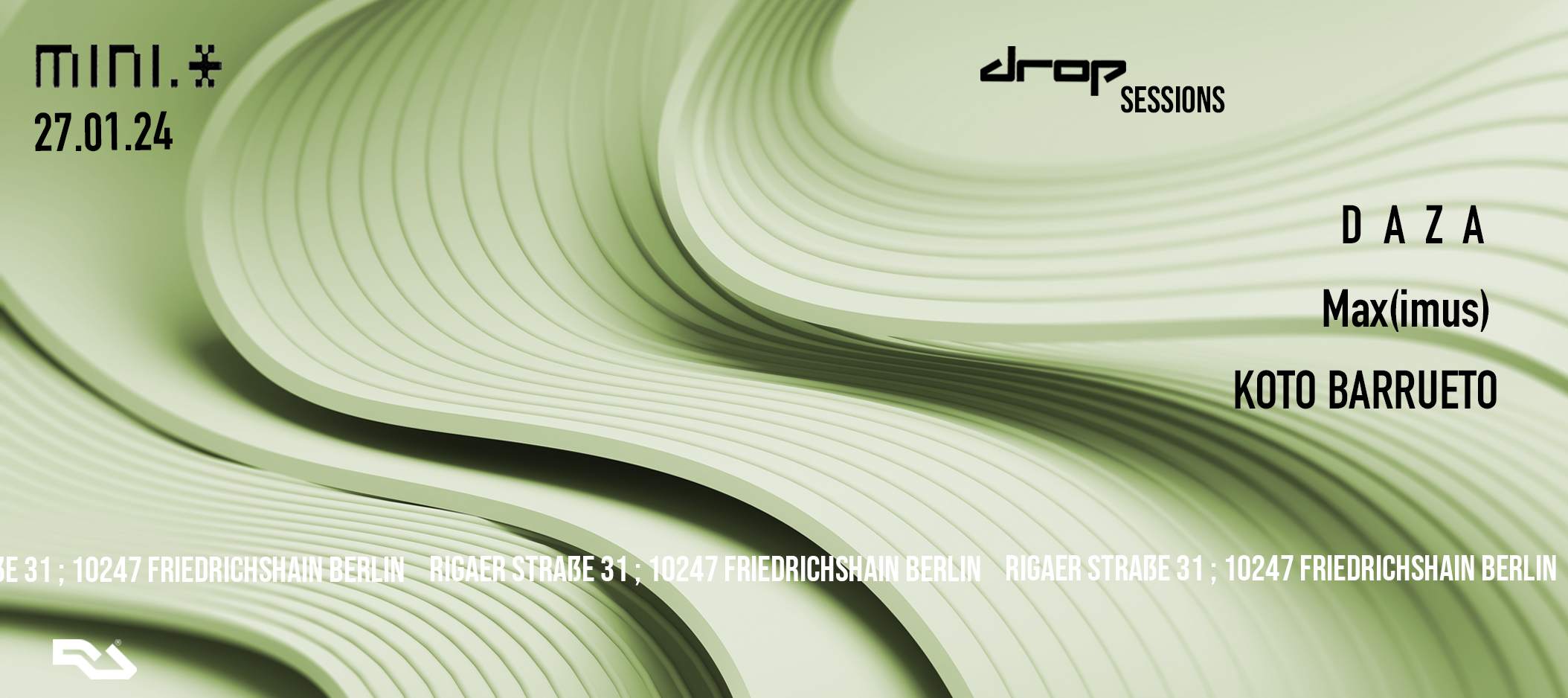 Drop Sessions DAZA & Freunde  - フライヤー表