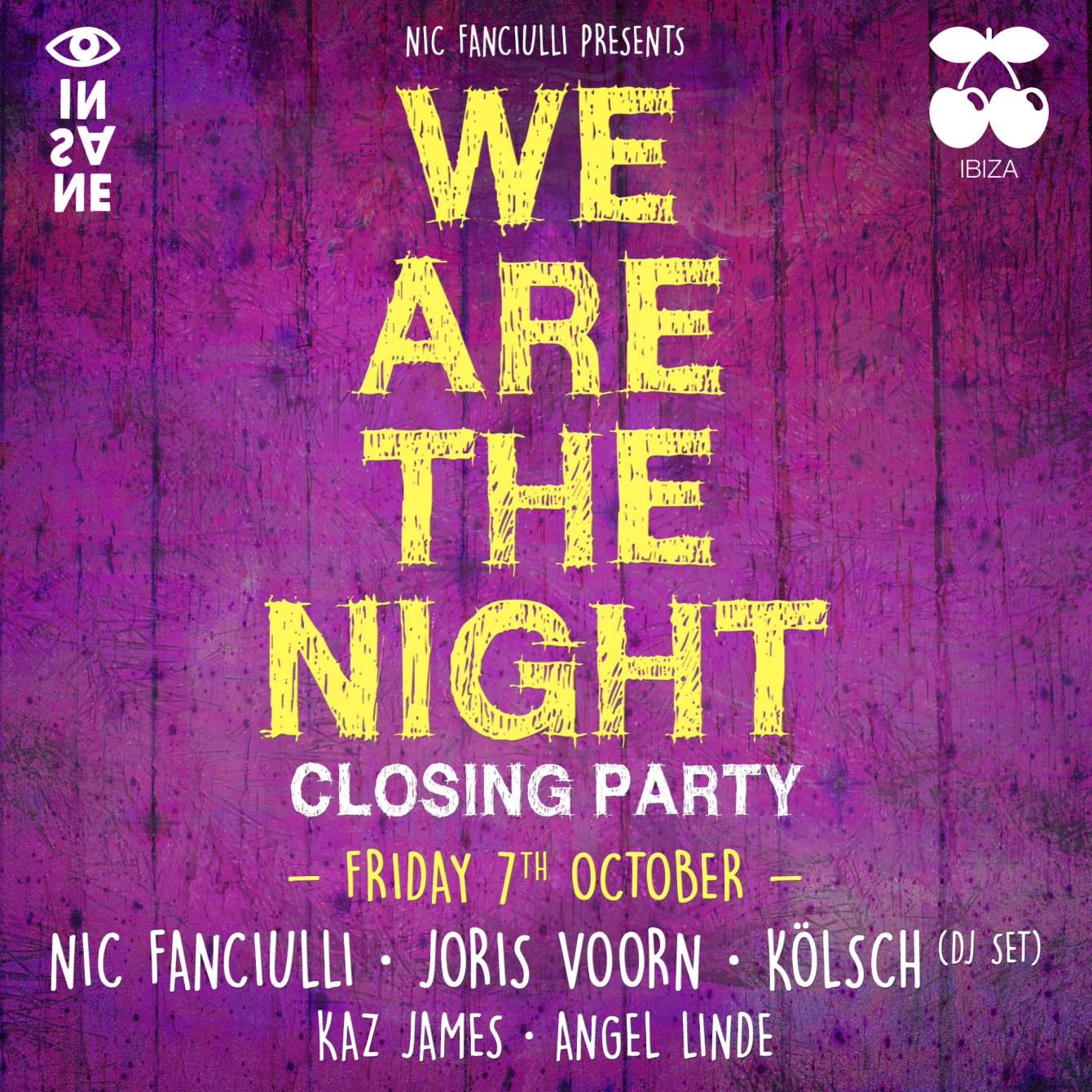 Insane presents We Are The Night Closing Party - Página trasera
