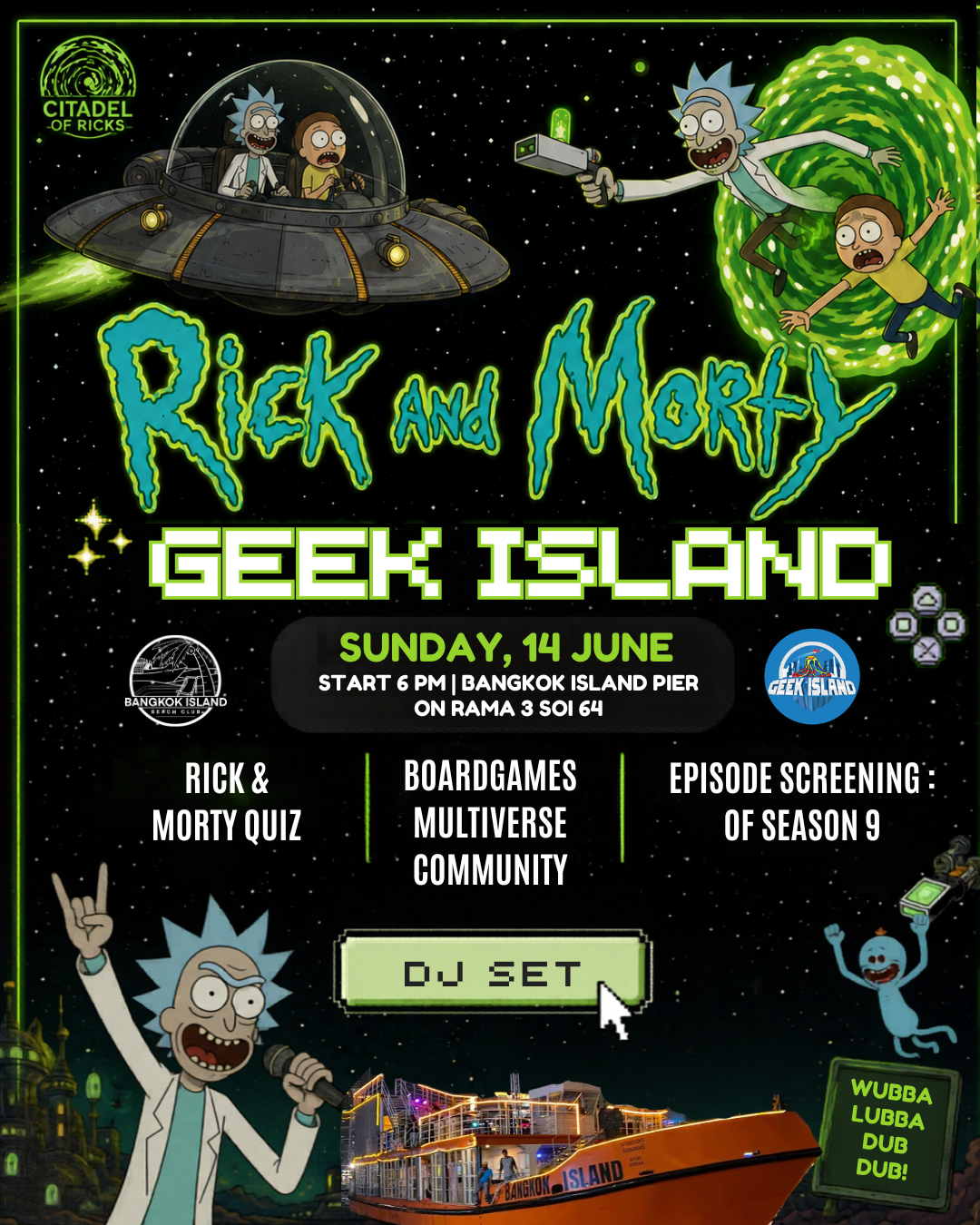 GEEK ISLAND: RICK & MORTY NIGHT at Bangkok Island, Bangkok
