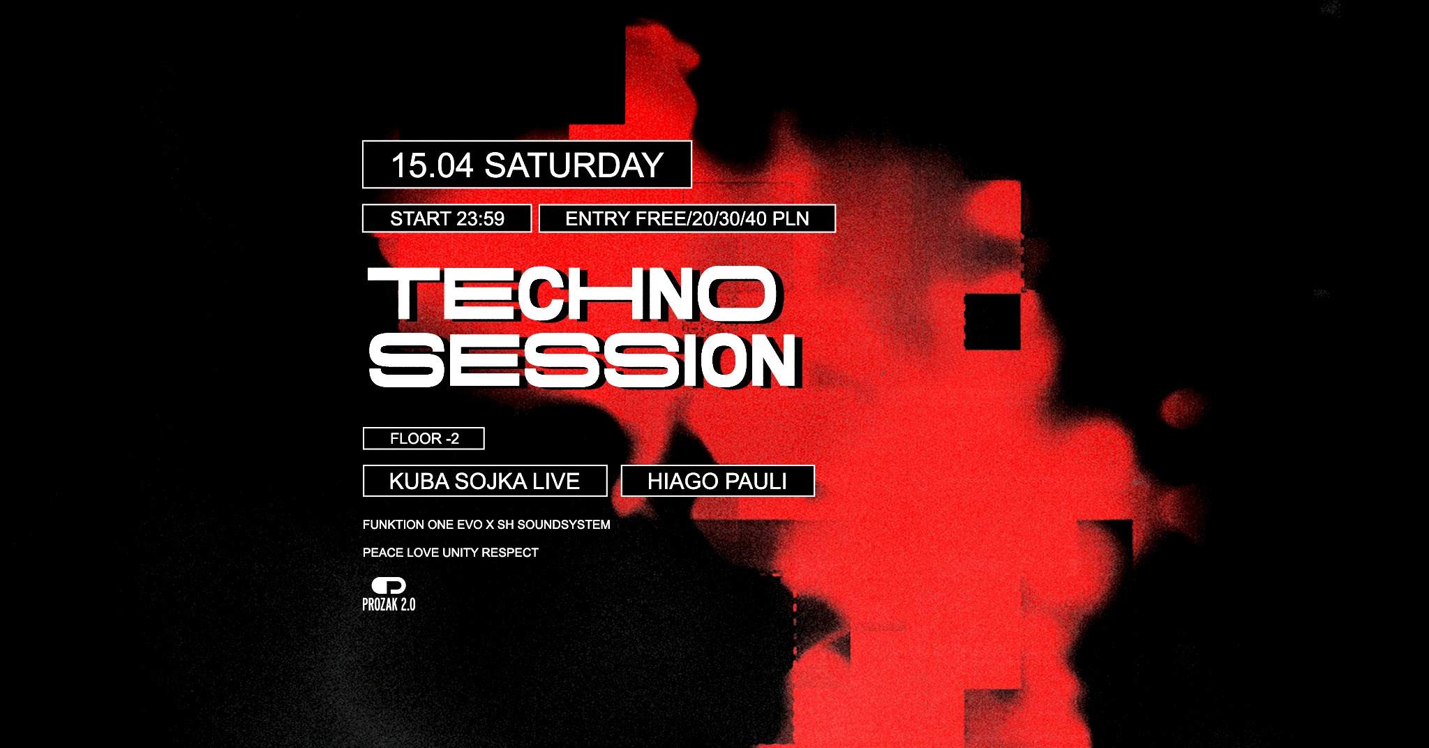 Techno Session (Kuba Sojka LIVE, Hiago Pauli) - Página frontal