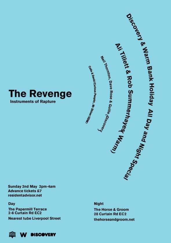 Discovery & Warm Bank Holiday Day and Night with The Revenge - フライヤー表