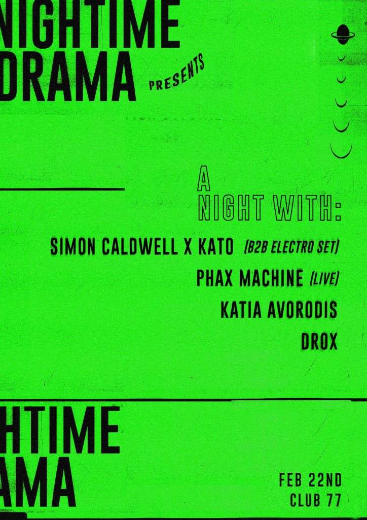 Nightime Drama Pres Simon Caldwell, Kato & Phax Machine - Página frontal