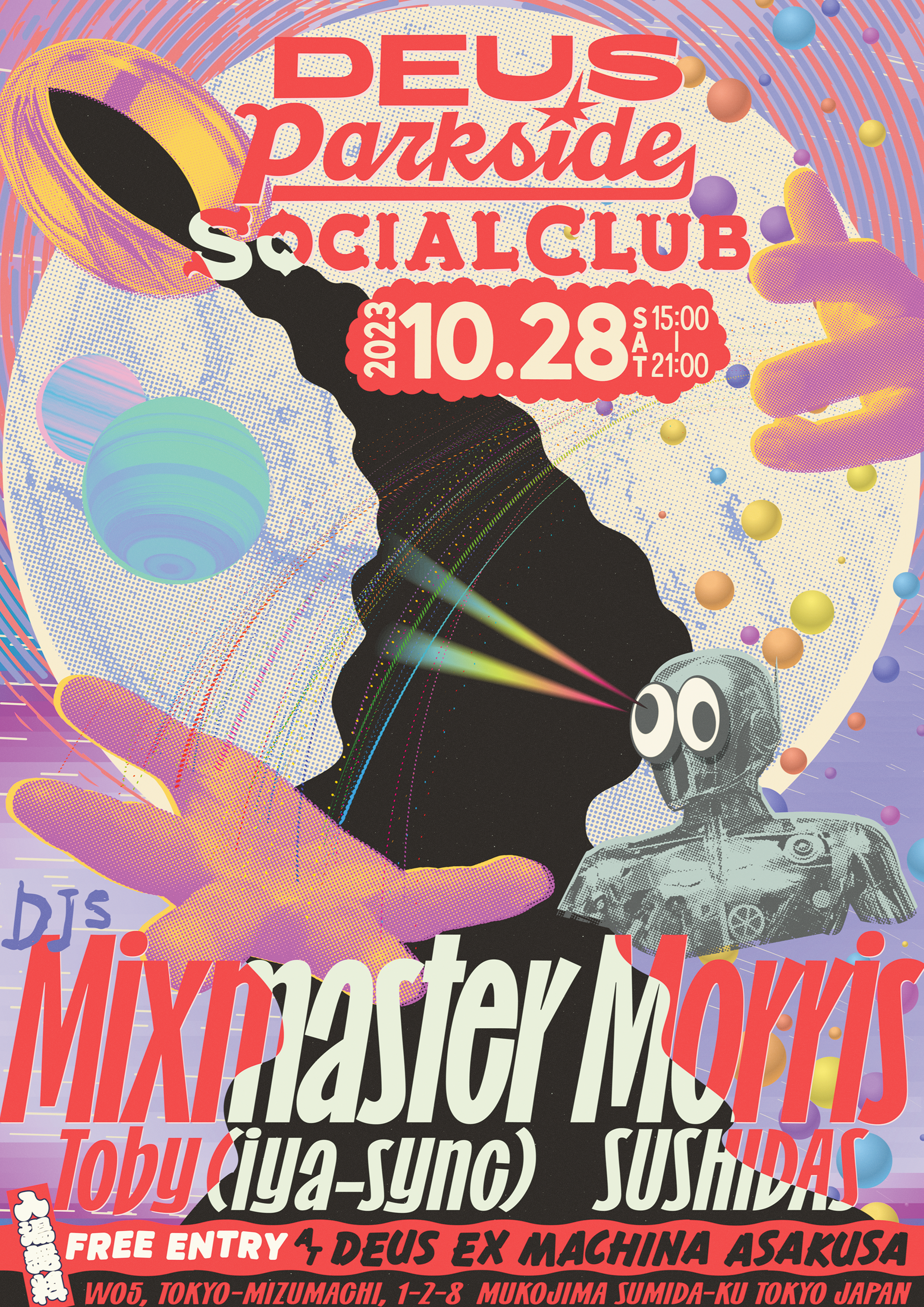 DEUS Parkside Social Club feat. Mixmaster Morris - フライヤー表