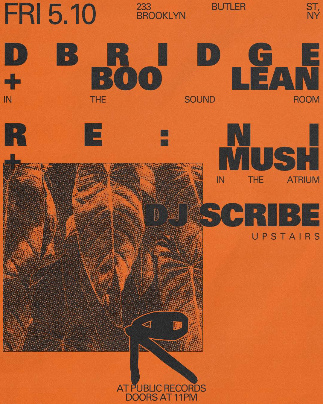 dBridge + Boo Lean / re:ni + mush / DJ Scribe - Página frontal