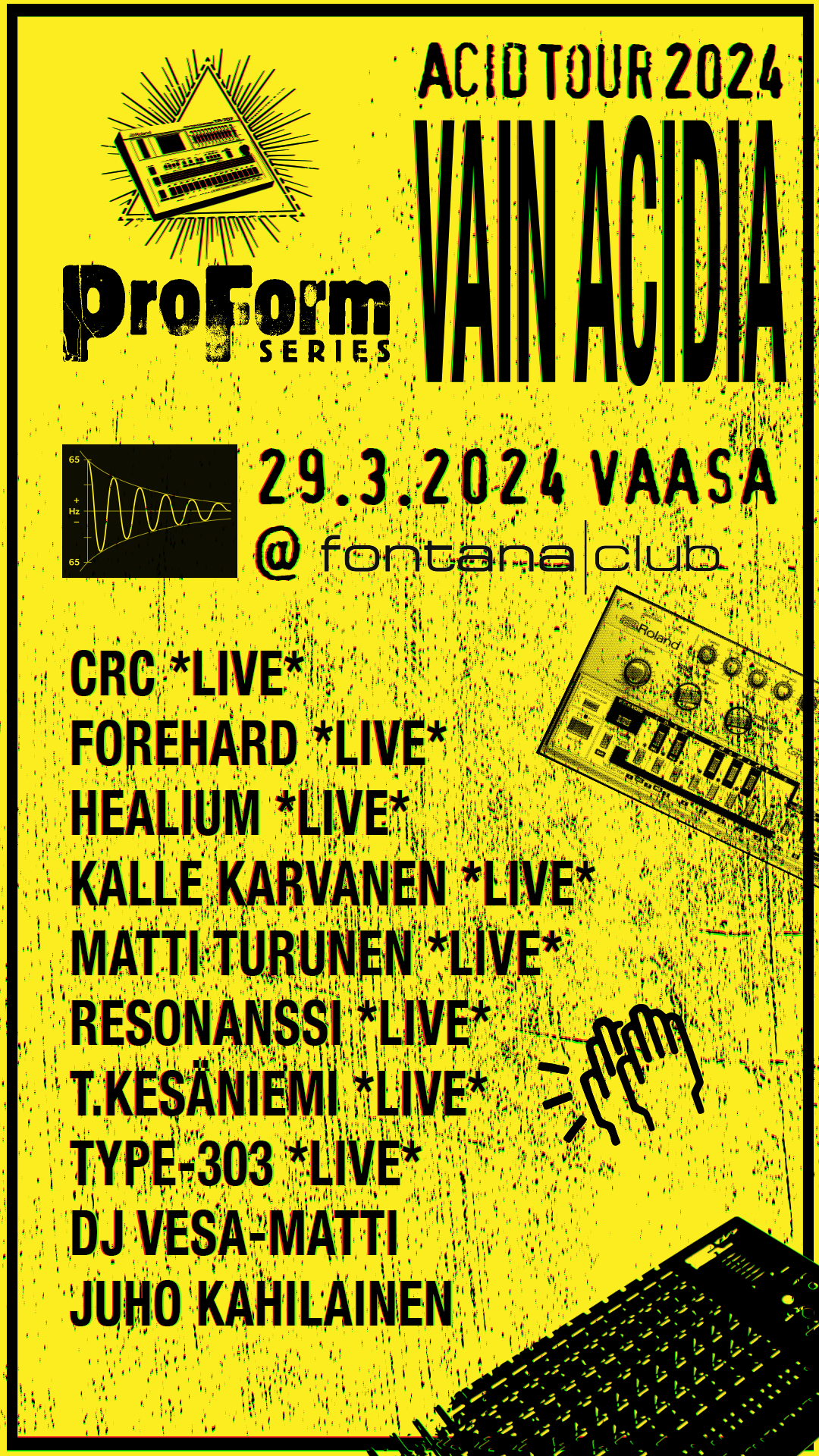 ProForm Series Acid Tour 2024 - Vaasa - フライヤー表