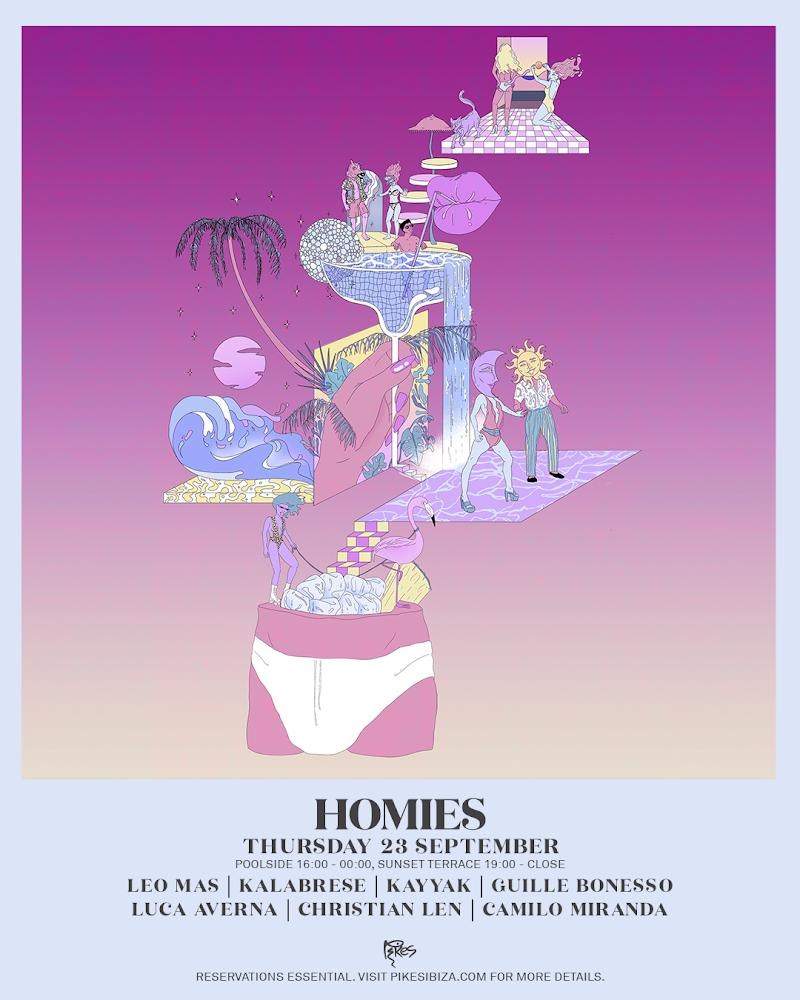 Homies at Pikes - September 23rd at Pikes Ibiza, Ibiza