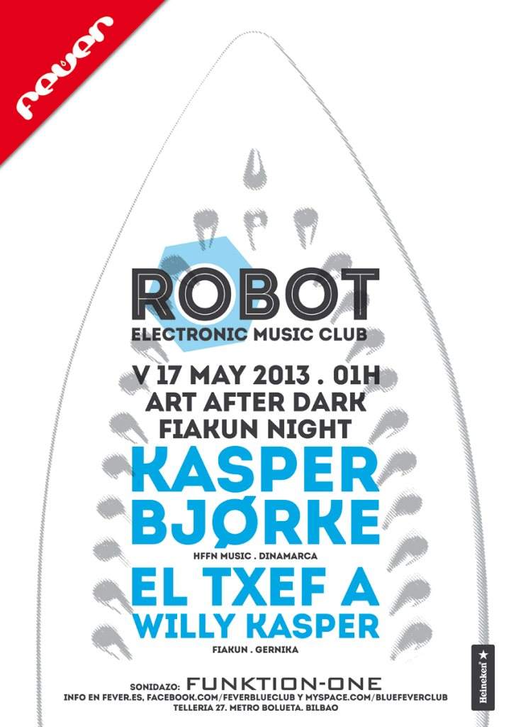 Fiakun Night at Robot Electronic Music Club - フライヤー表