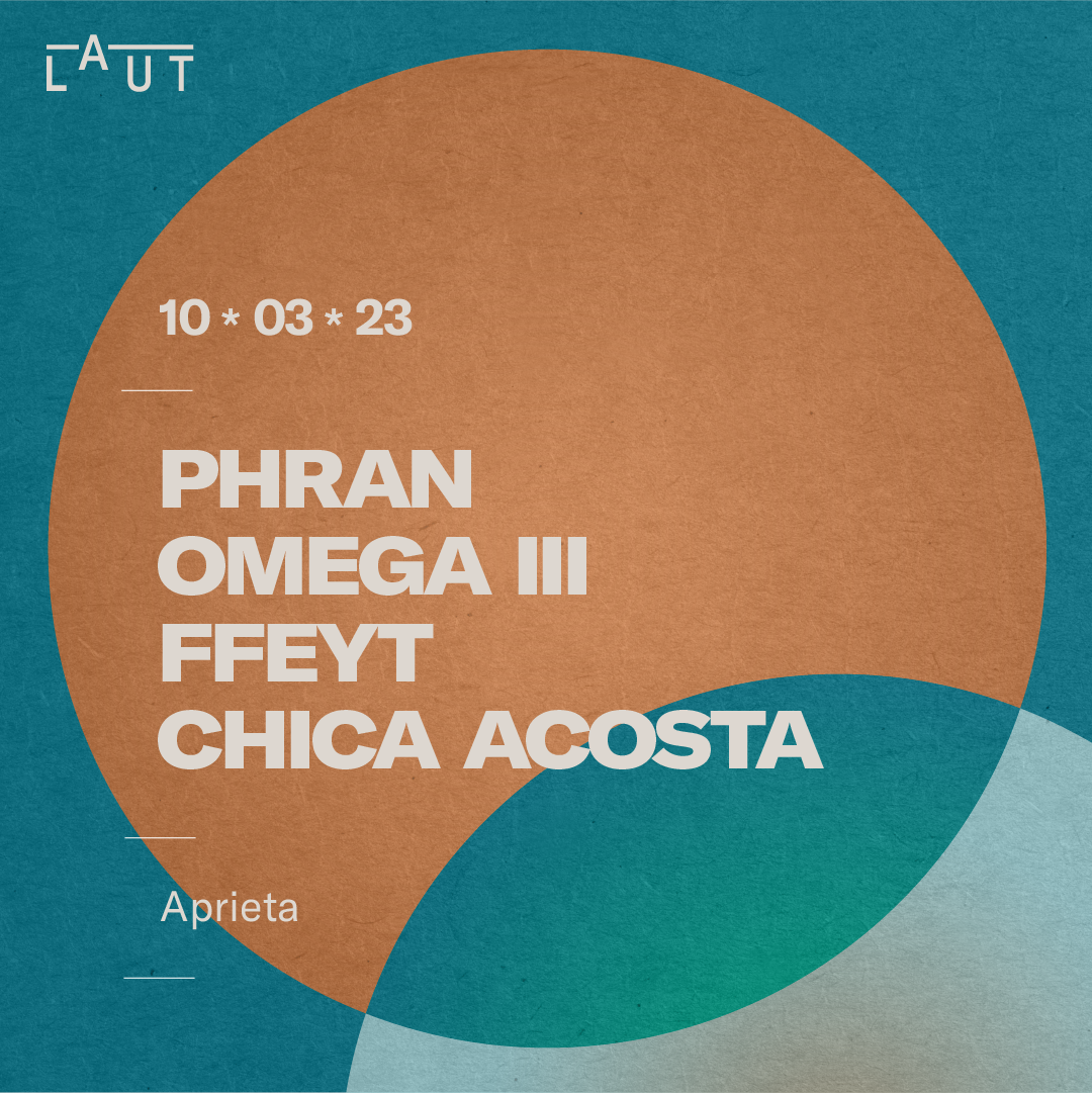 Phran + Omega III + Ffeyt + Chica Acosta [Aprieta] - フライヤー表