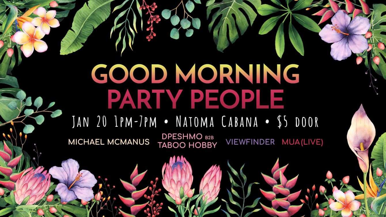 Good Morning, Party People - Página frontal