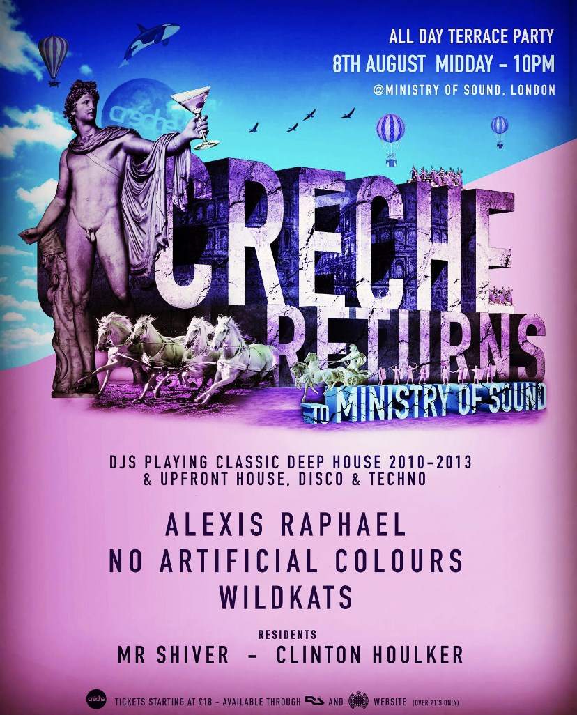 Creche Returns to Ministry of Sound (Outdoor + Indoor all day Rave) - フライヤー表