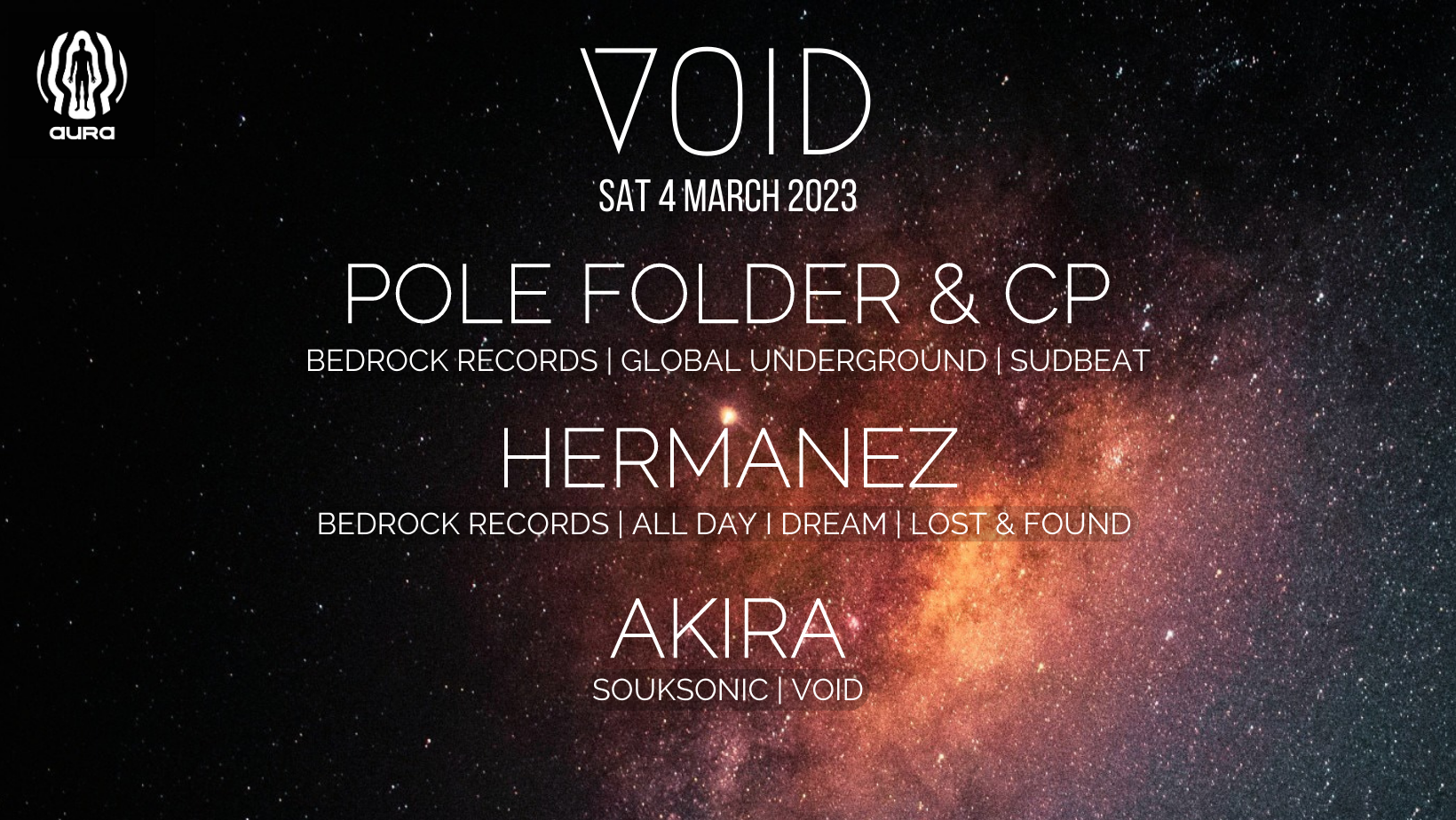 VOID presents Pole Folder & CP - Hermanez - Akira - フライヤー表
