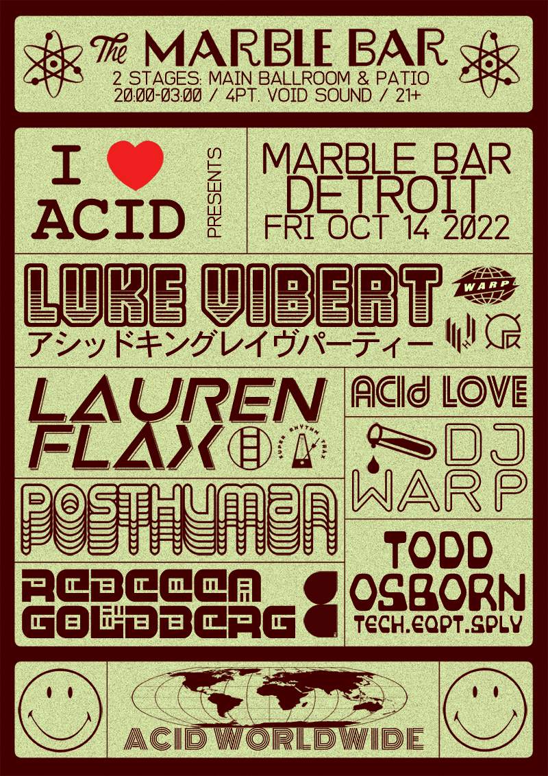 I <3 Acid: Luke Vibert / Lauren Flax x Posthuman / Todd Osborn - Página frontal