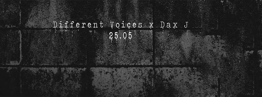 Different Voices _ Dax J - フライヤー表