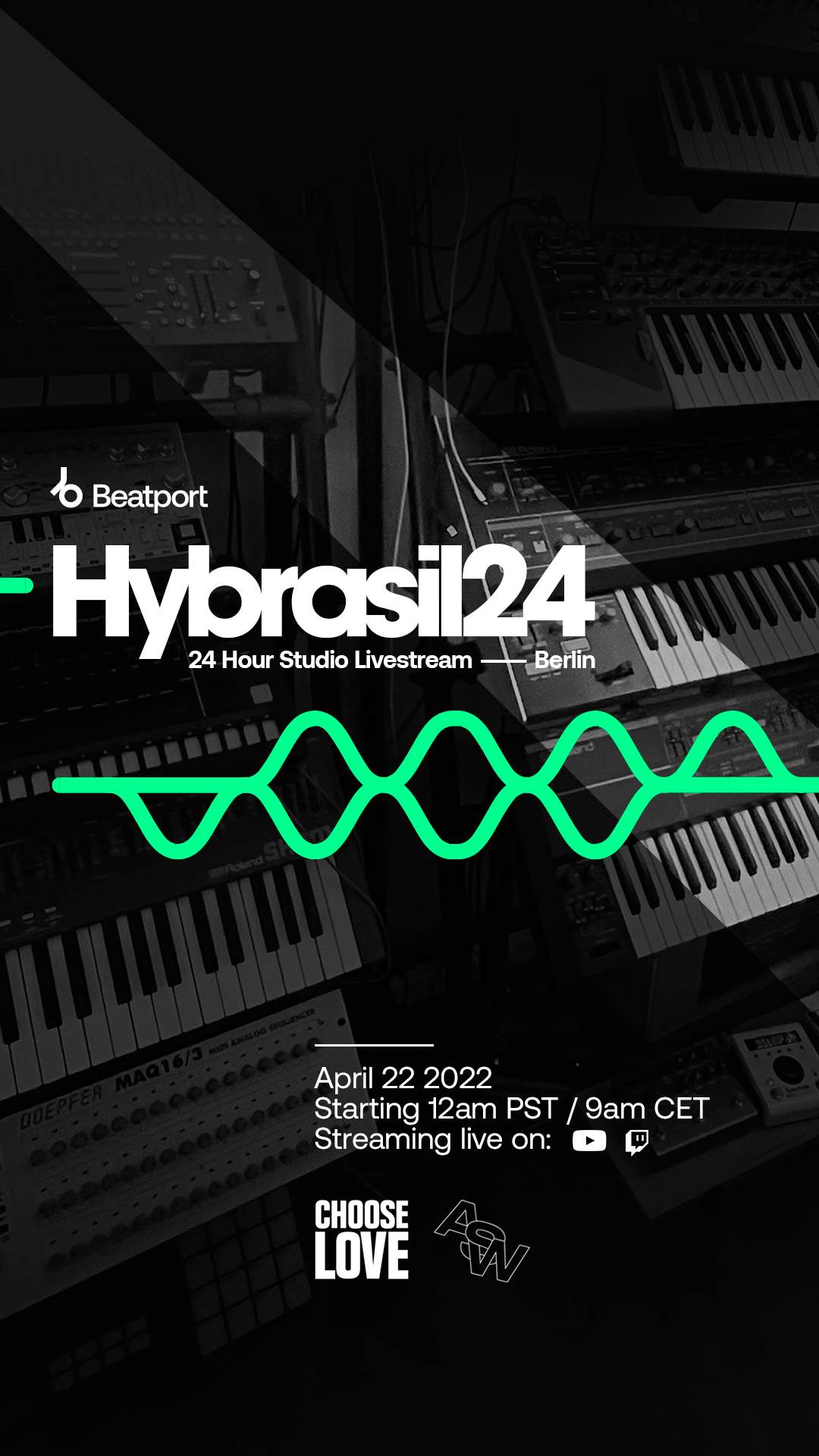 Hybrasil24 X Beatport X ASW: 24 Hour Studio Live Stream (Berlin) at  Livestream, Streamland