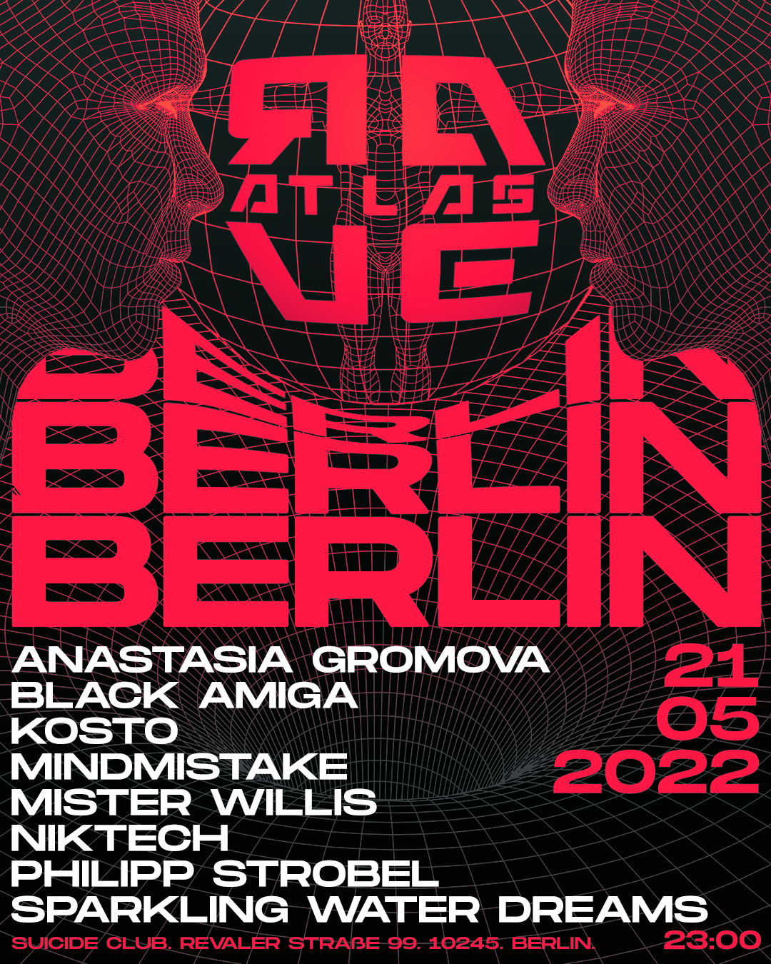 Rave Atlas Berlin - フライヤー表