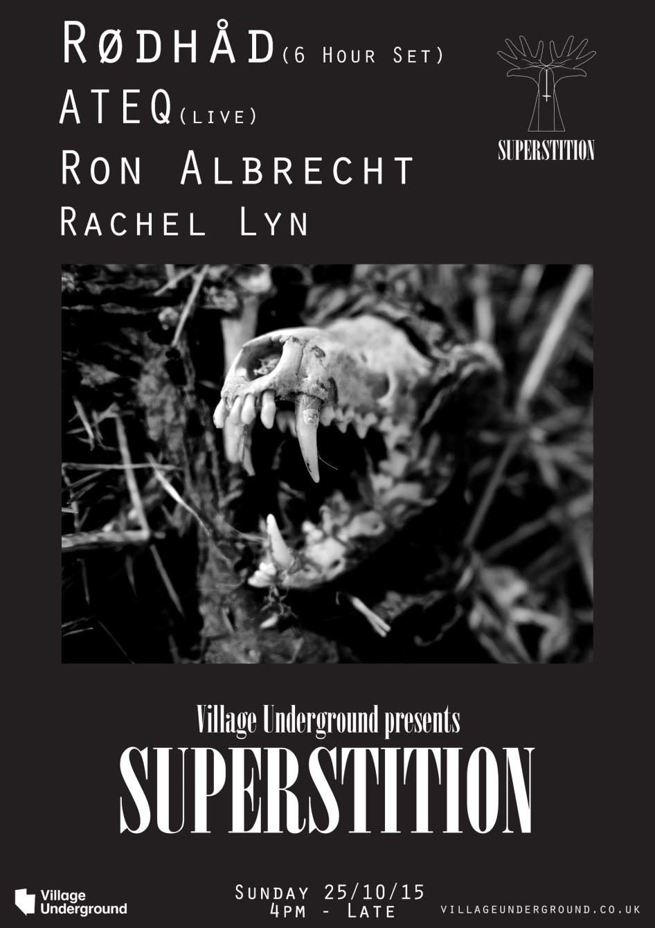 Superstition presents Rødhåd, Ateq, Rachel Lyn & Ron Albrecht - Página frontal