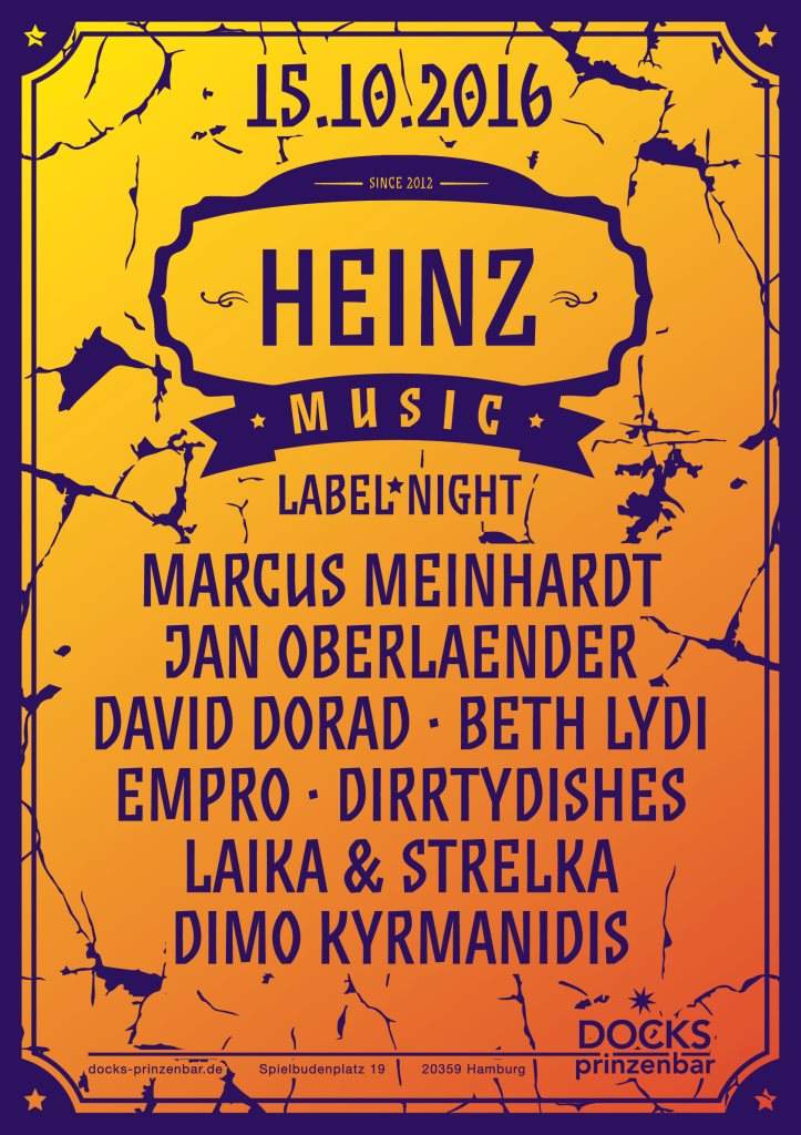 Heinz Music Label Night - フライヤー表