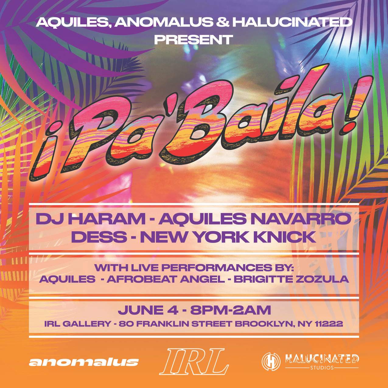 ¡PA' BAILA! with Aquiles Navarro, DESS, DJ Haram, New York Nick - Página frontal