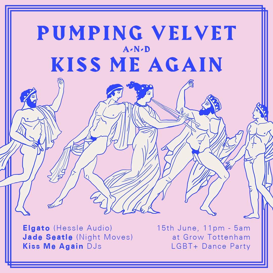Pumping Velvet x Kiss Me Again with Elgato & Jade Seatle - フライヤー表