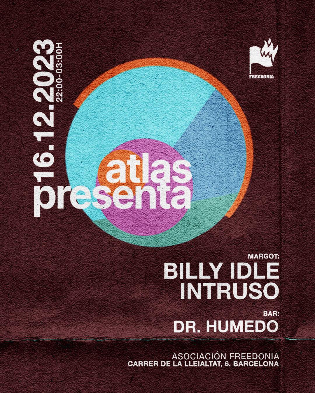 Atlas Presenta Billy Idle - フライヤー表