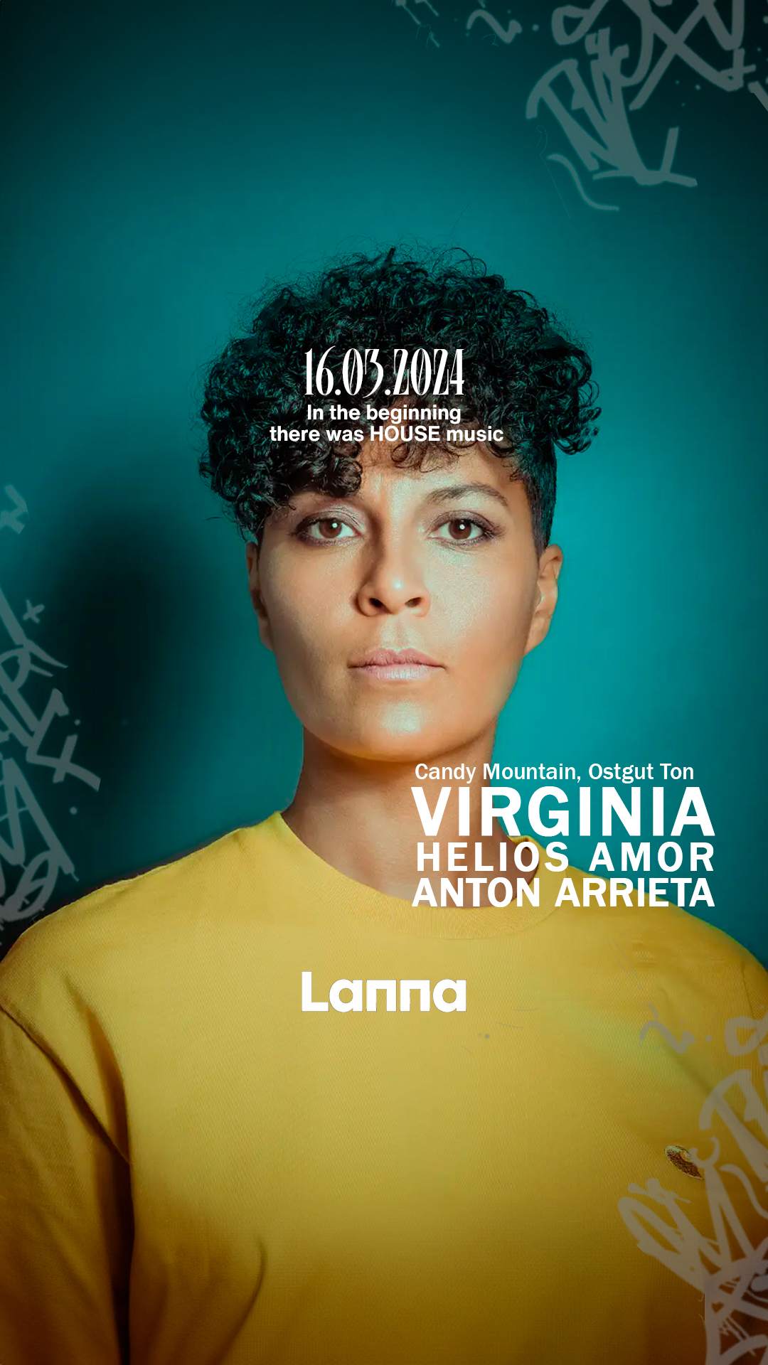 Lanna Club presenta Virginia, Helios Amor, Antón Arrieta - フライヤー表