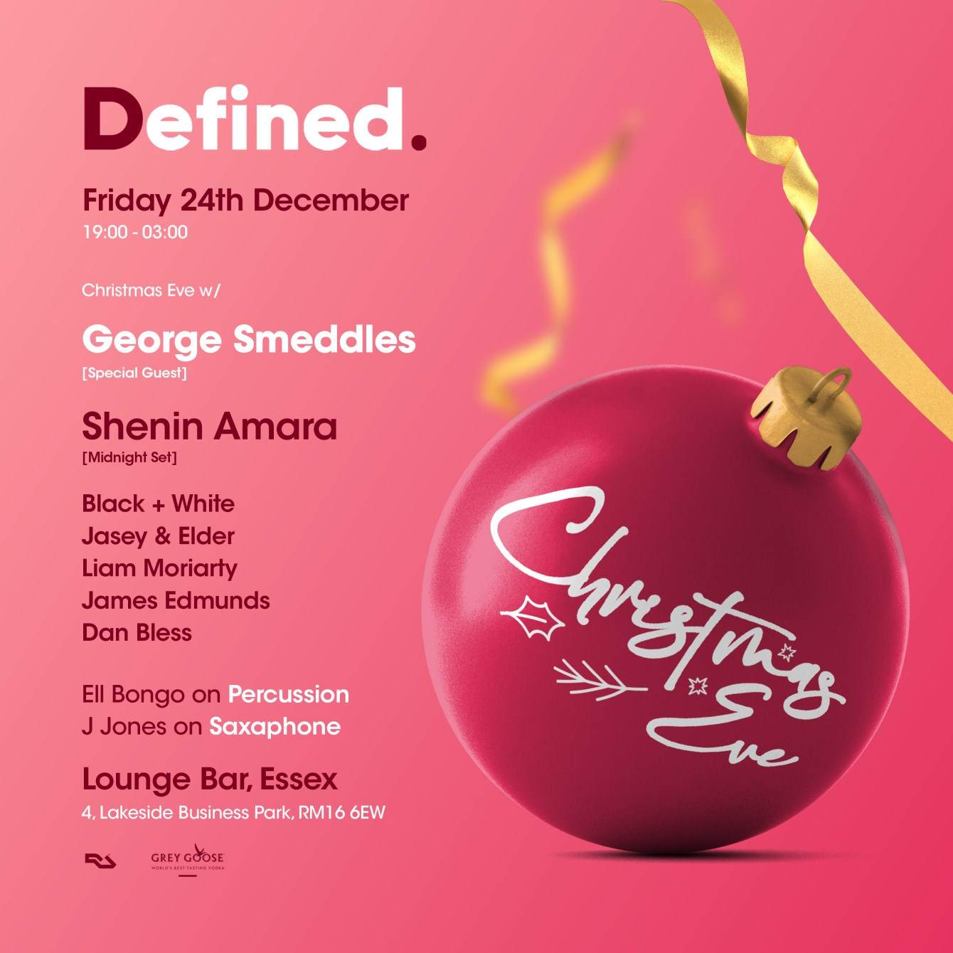 Defined. Christmas Eve Party - フライヤー裏