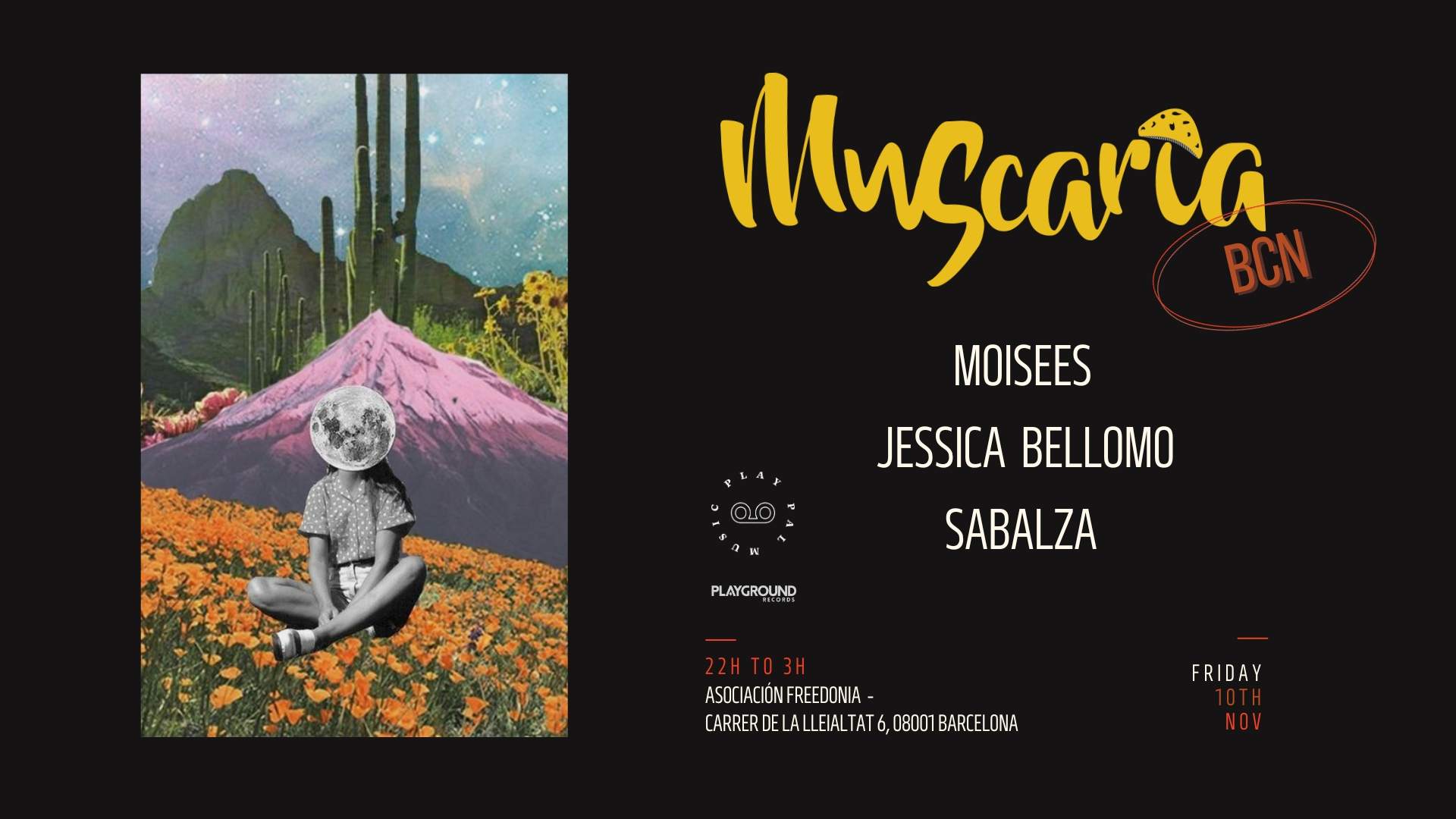 Muscaria #013 with Moisees + Jessica Bellomo + SABALZA - フライヤー表