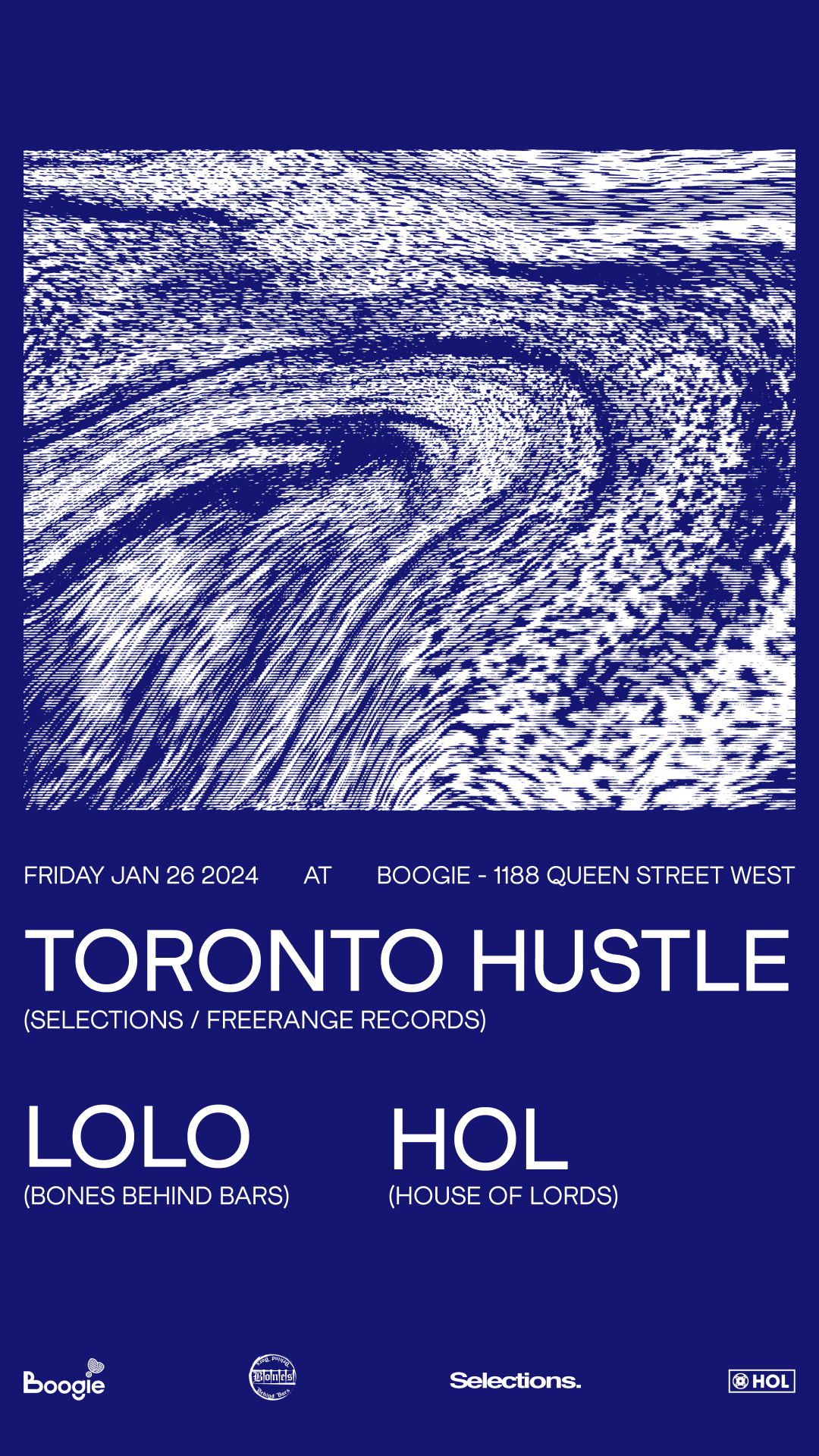 Toronto Hustle, Lolo, House of Lords at Boogie - フライヤー裏