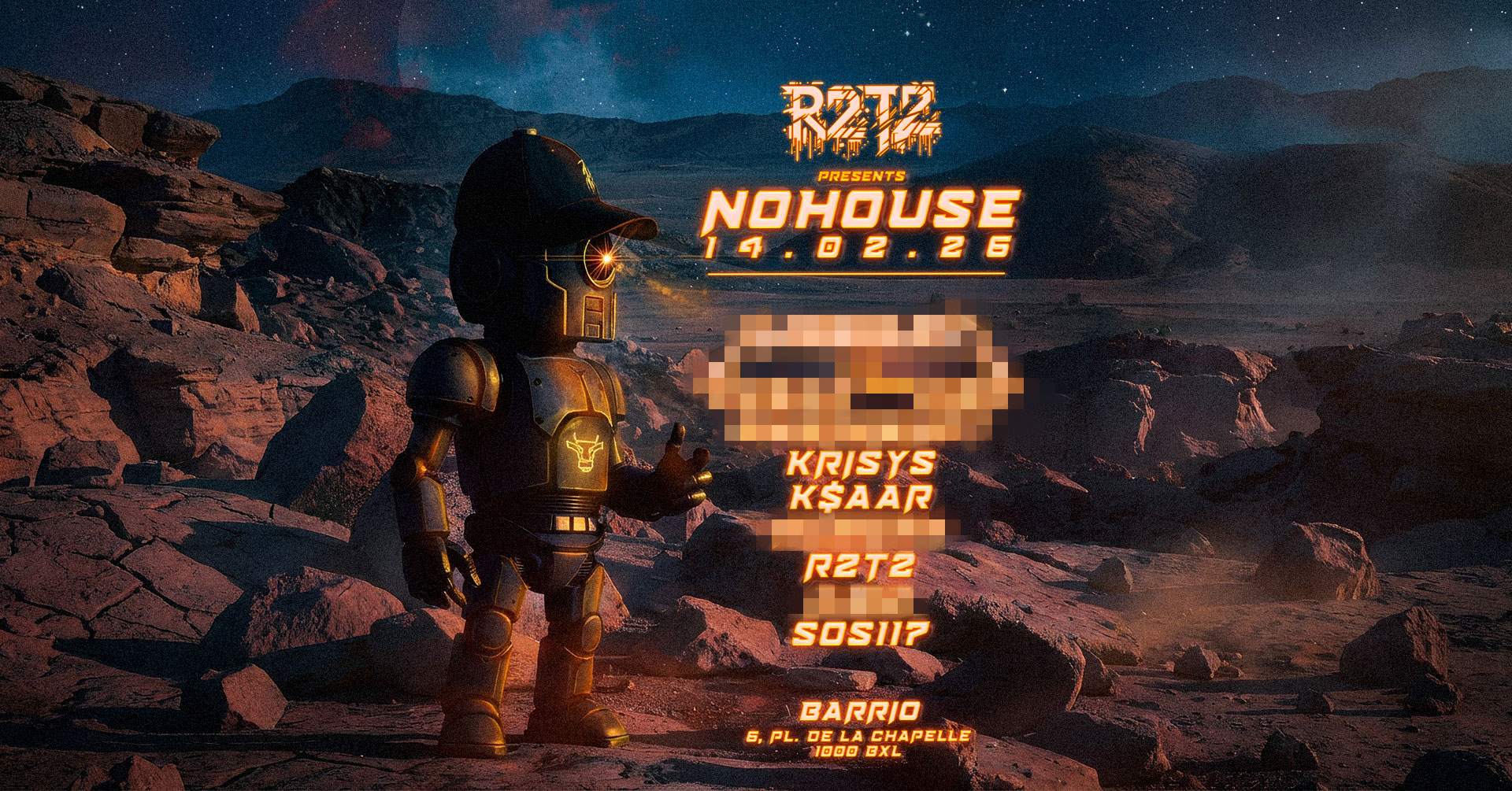 R2T2 PRESENTS: NOHOUSE at Barrio Cafe, Brussels
