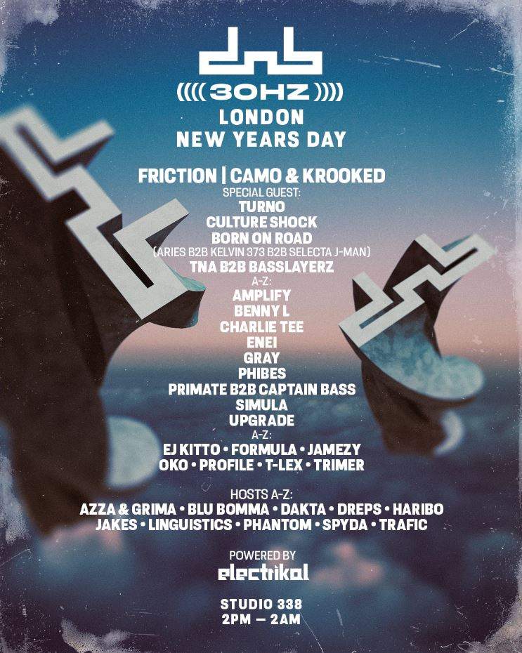 DnB Allstars 30hz London New Years Day at Studio 338, London