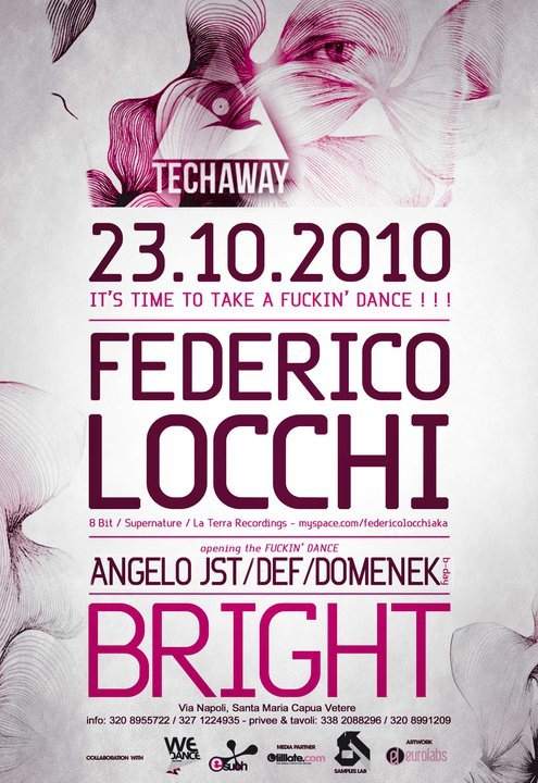 Bright Tech Away present Federico Locchi - フライヤー裏