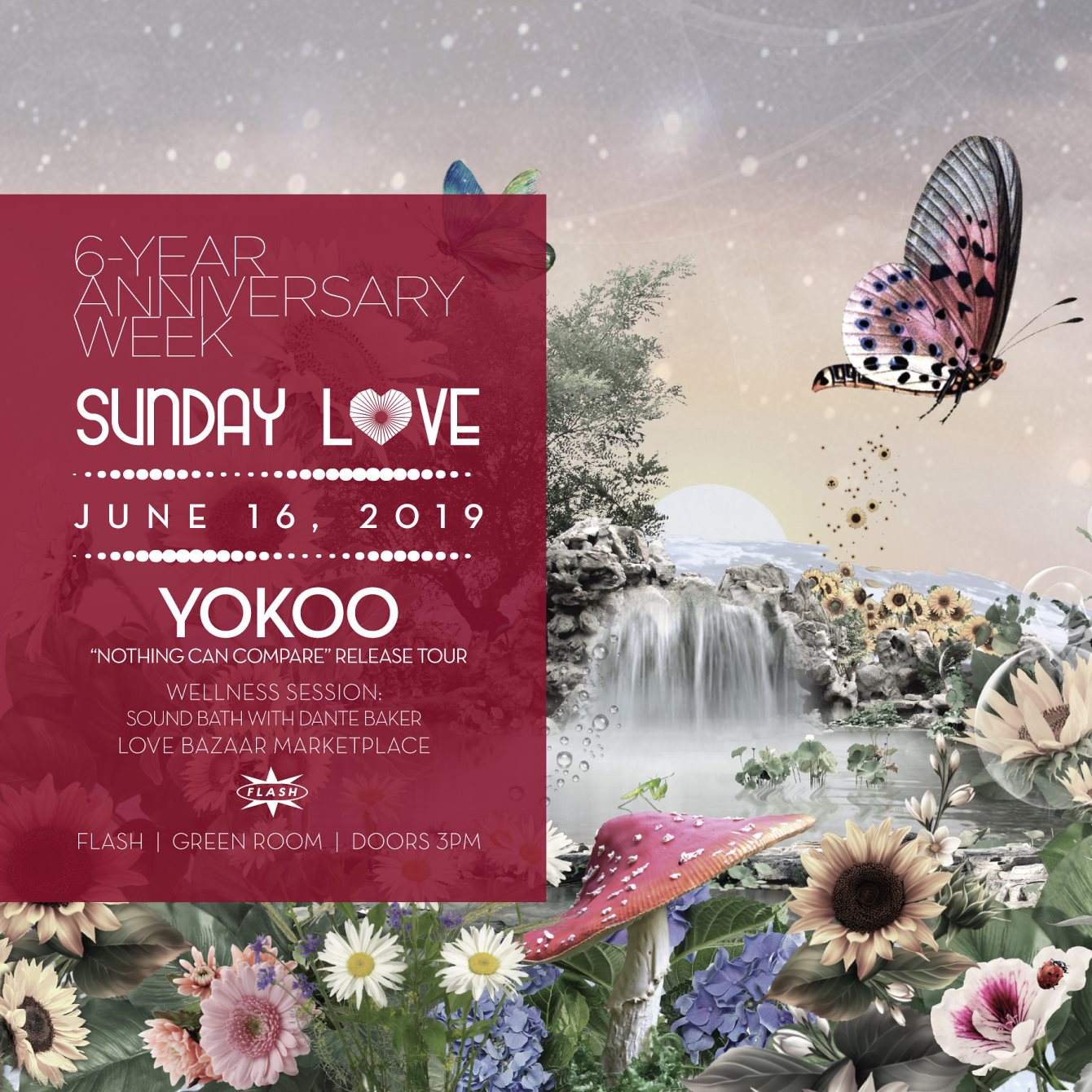 Flash 6-Yr Anniv x Sunday Love: YokoO “Nothing Can Compare” Release Tour - Página trasera