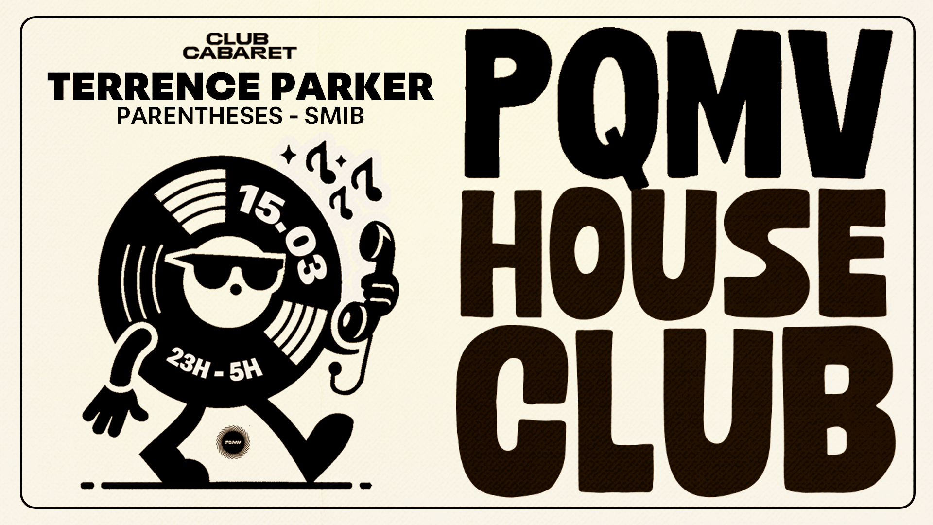 PQMV House Club: Terrence Parker • Parenthèses • SMIB - Página frontal