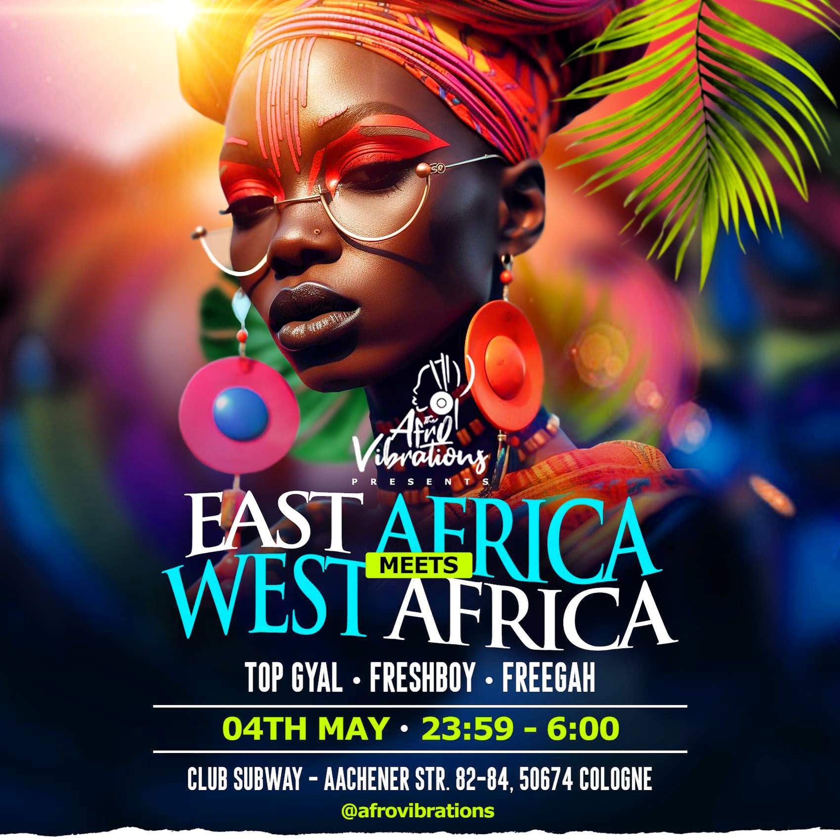 AfroVibrations • East Africa Grooves with West Africa! • Cologne • May 04, 2024 - フライヤー表