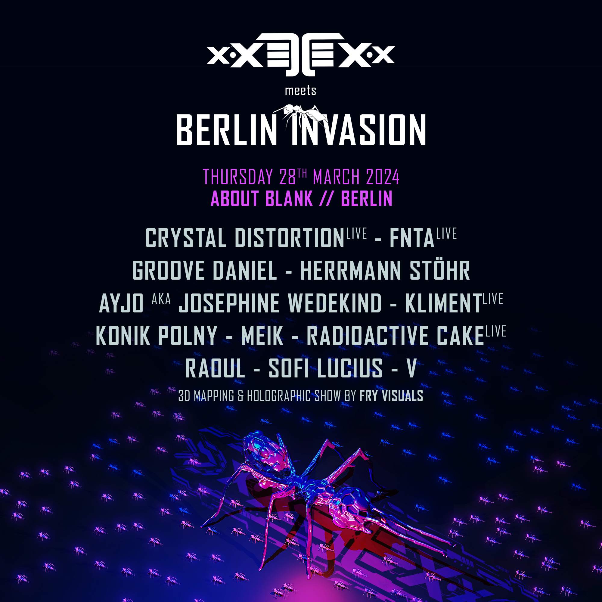 xXETEXx meets Berlin Invasion - フライヤー表