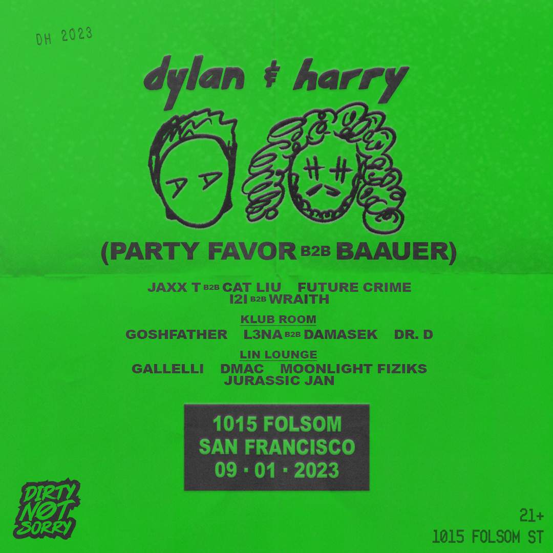 Party Favor & Baauer (Dylan & Harry) - フライヤー表
