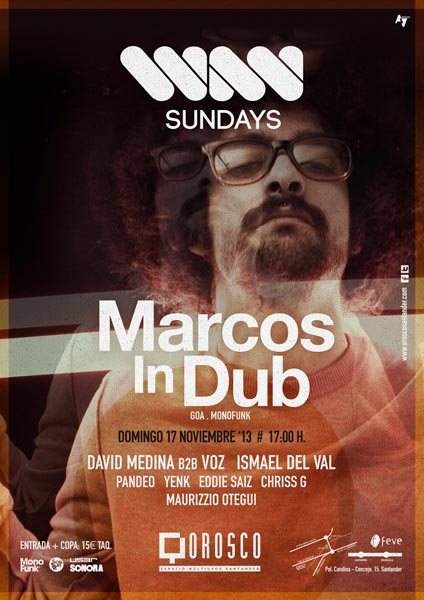Wav Sundays: Marcos In Dub - フライヤー表