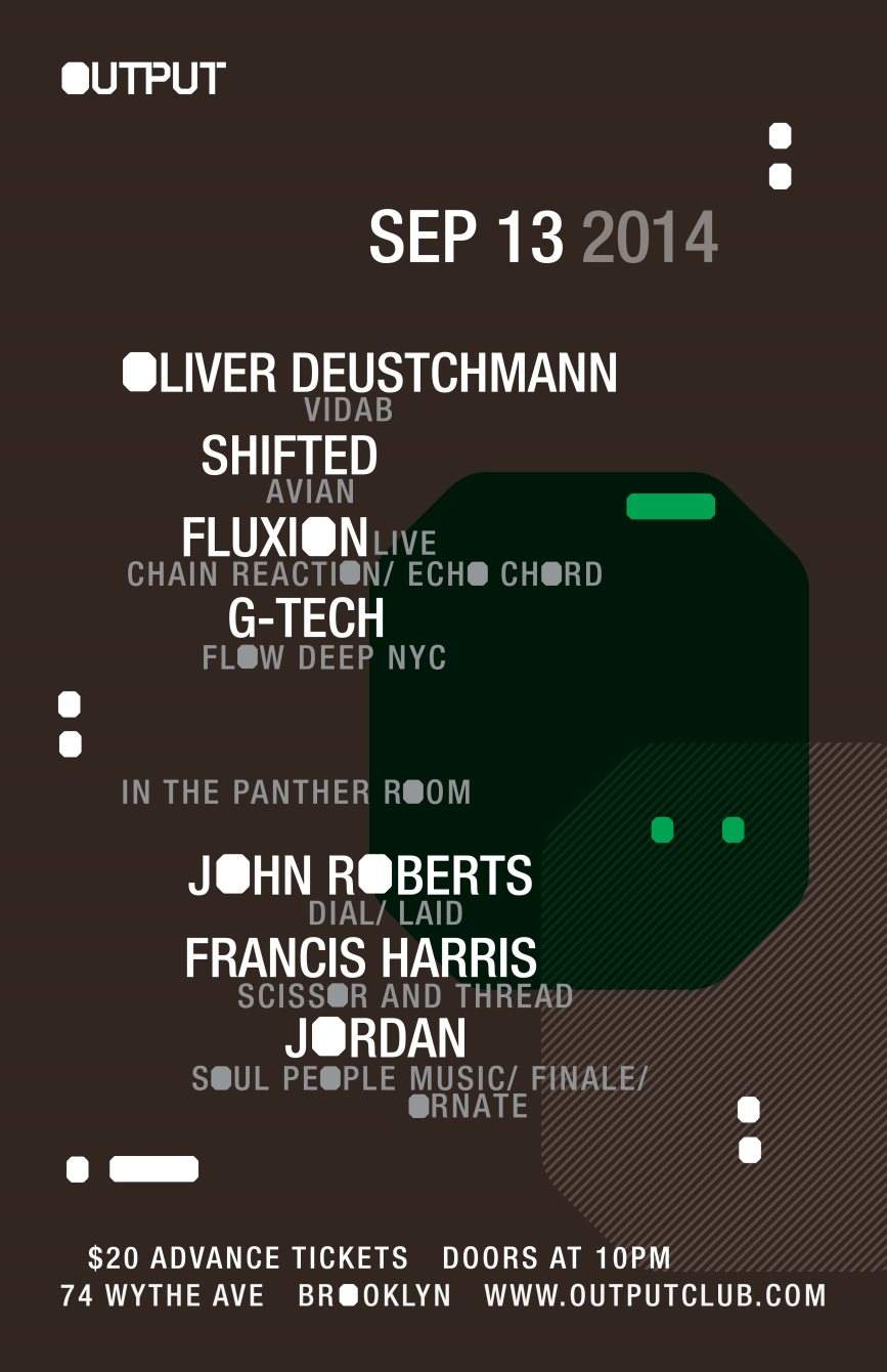 Oliver Deutschmann/ Shifted/ Fluxion (Live)/ G-Tech with John Roberts/ Francis Harris/ Jordan - Página frontal