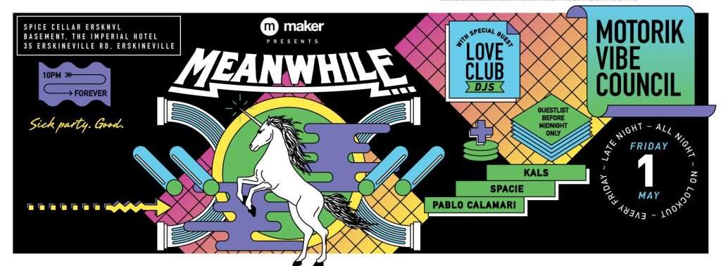 Meanwhile feat. Motorik Vibe Council with Love Club DJS - Página frontal