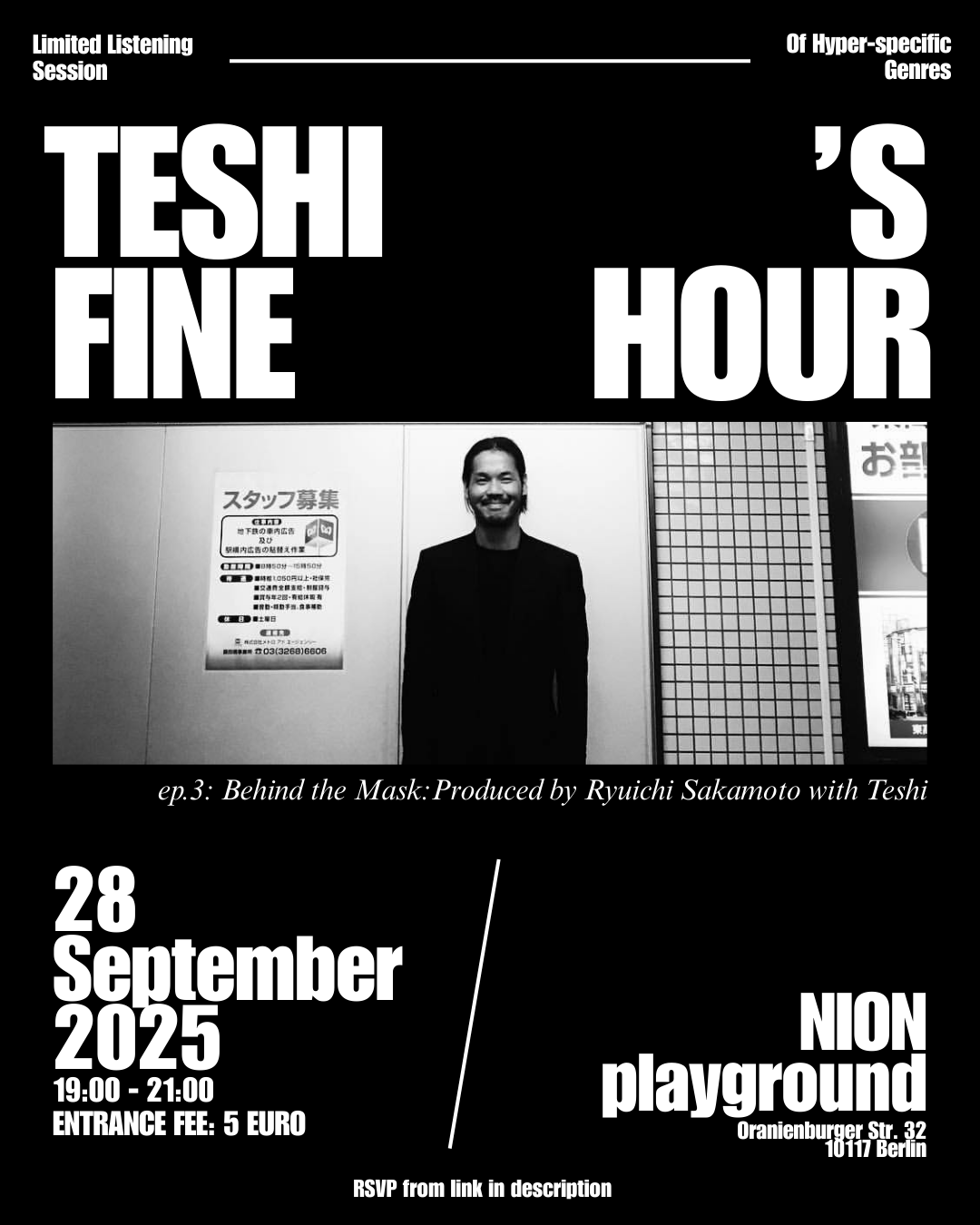 TFH: Listening & Talk - Ryuichi Sakamoto Special bei Nion